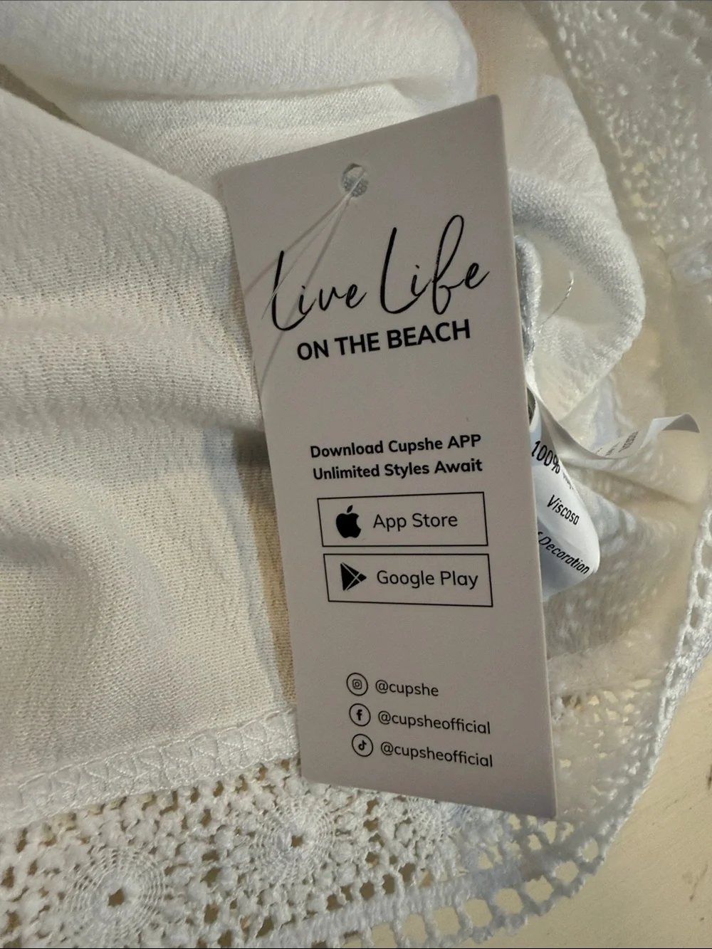 Cupshe nwt white